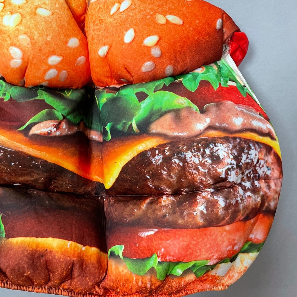 Hamburger Halloween Costume Children Novelty Food One Size 4-10 Kids Girl Boy - Picture 9 of 16